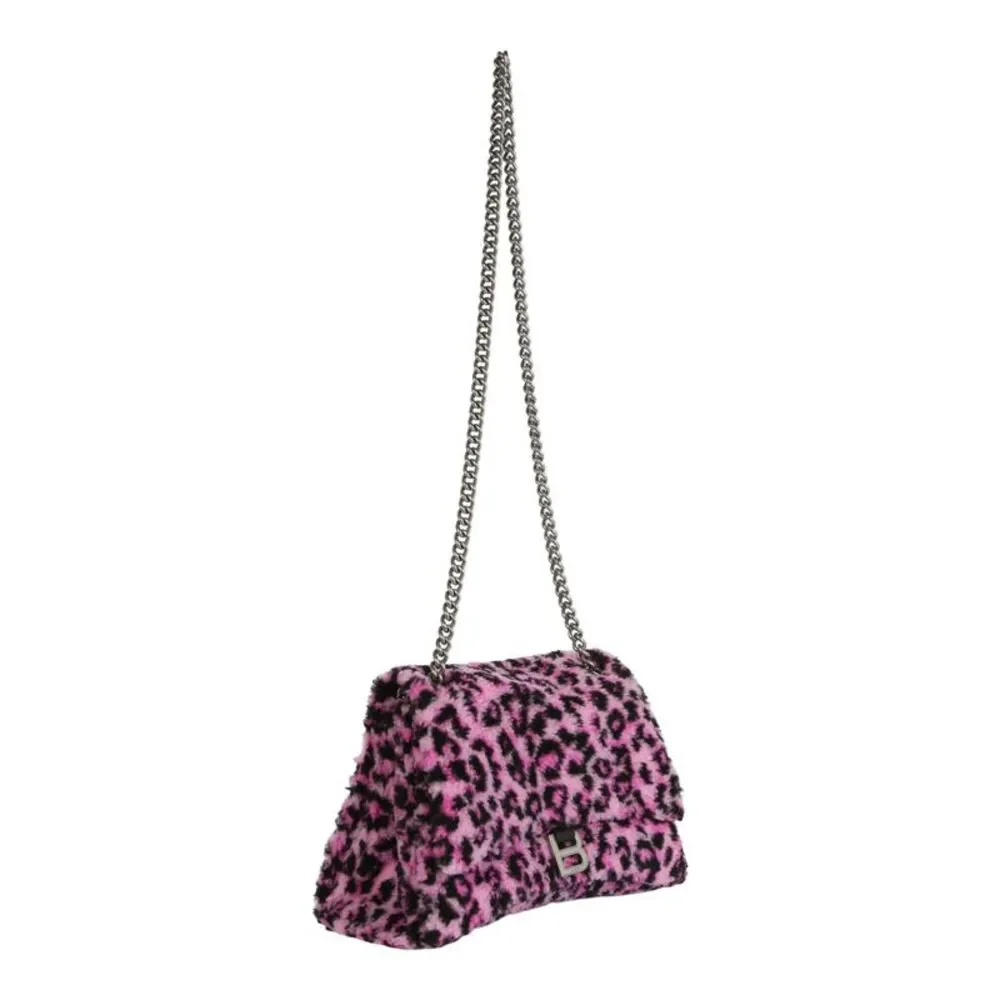 Balenciaga Crush Medium Chain Bag In Lepoard Print Womens